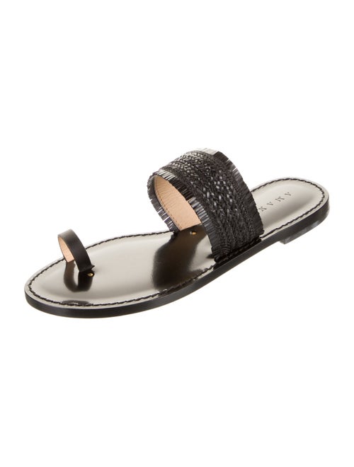 Amanu Straw Braided Accents Slides
