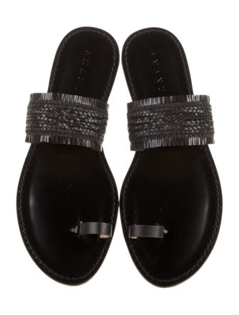 Amanu Straw Braided Accents Slides