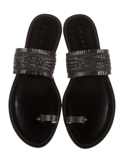 Amanu Straw Braided Accents Slides