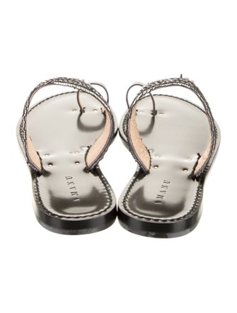 Amanu Straw Braided Accents Slides