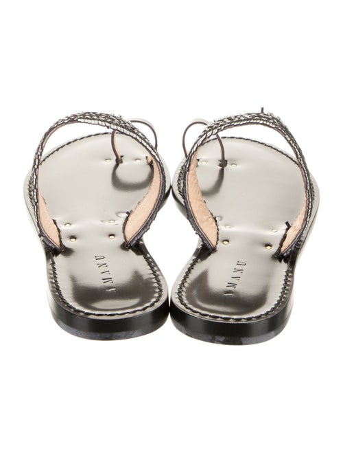 Amanu Straw Braided Accents Slides