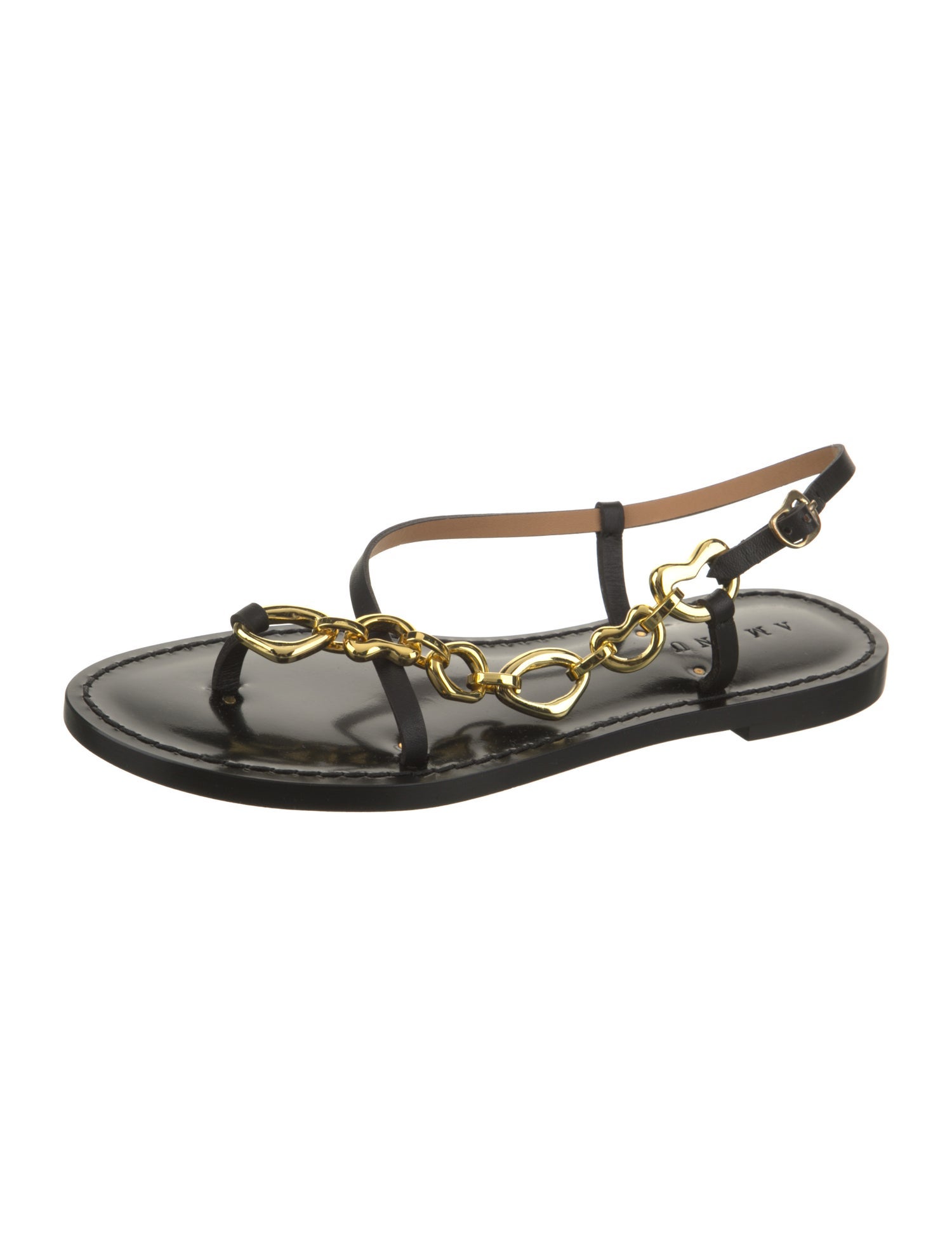 Amanu Leather T-Strap Sandals w/ Tags