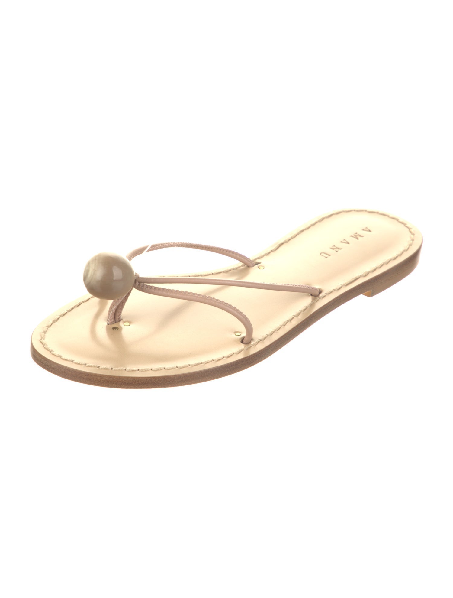 Amanu Leather Slides w/ Tags