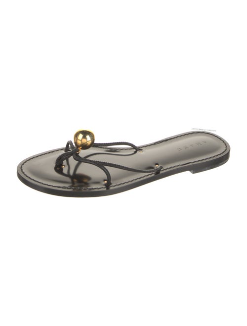 Amanu Leather Beaded Accents Flip Flops