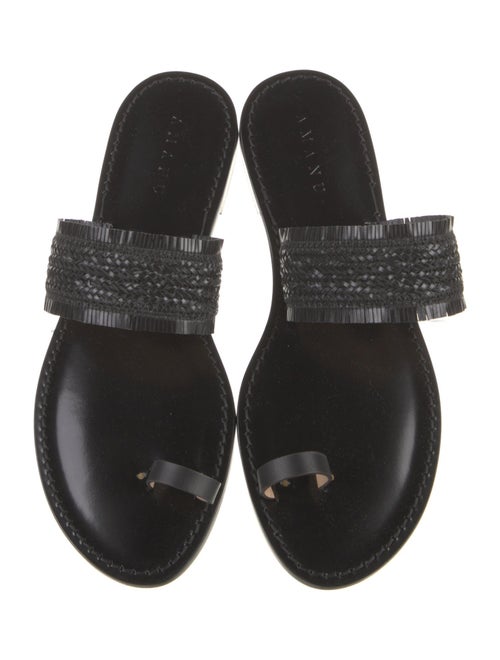Amanu Straw Braided Accents Slides