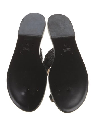 Amanu Straw Braided Accents Slides