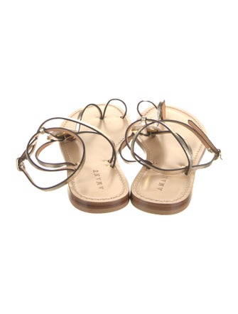 Amanu Leather Beaded Accents Gladiator Sandals