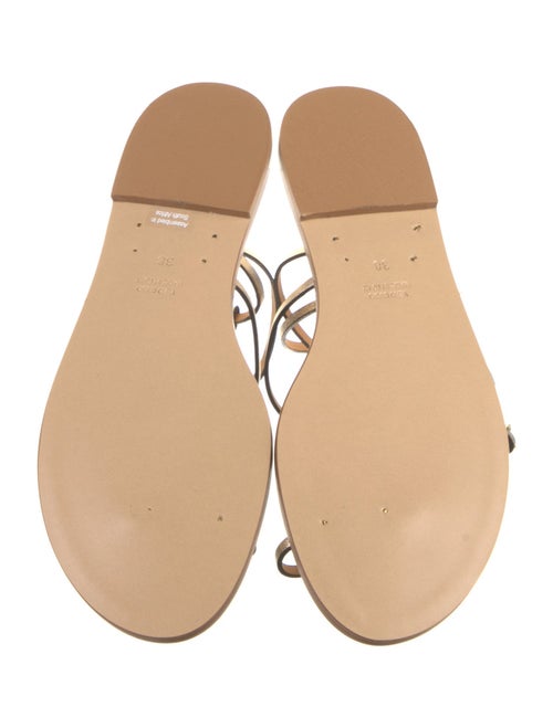 Amanu Leather Beaded Accents Gladiator Sandals