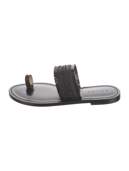 Amanu Straw Braided Accents Slides