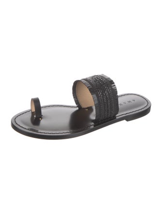 Amanu Straw Braided Accents Slides
