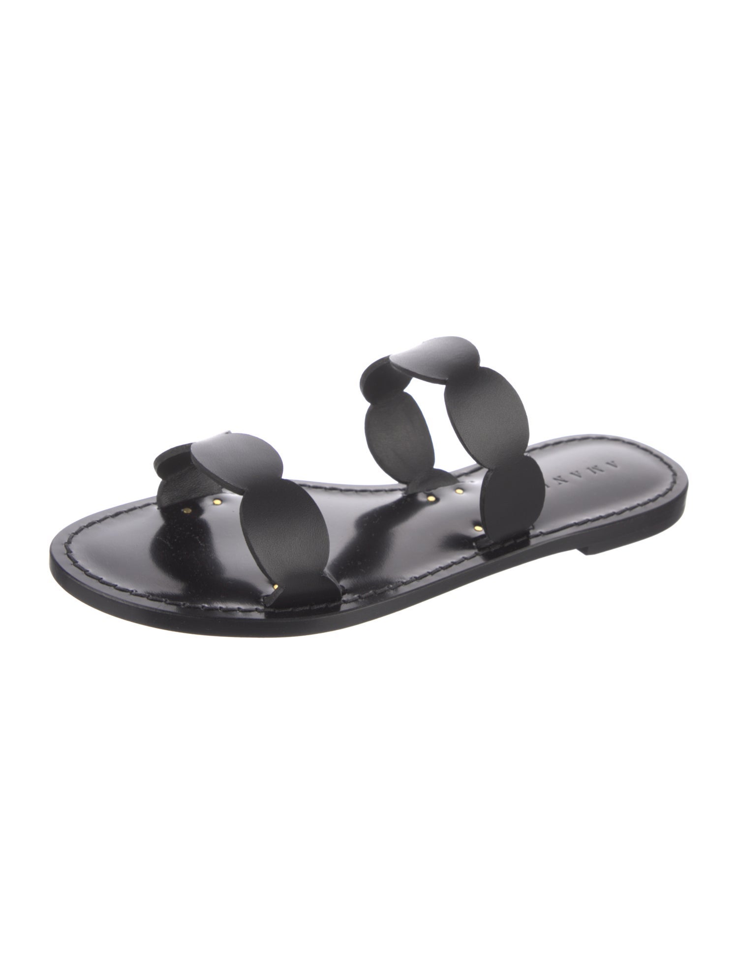 Amanu Leather Slides w/ Tags