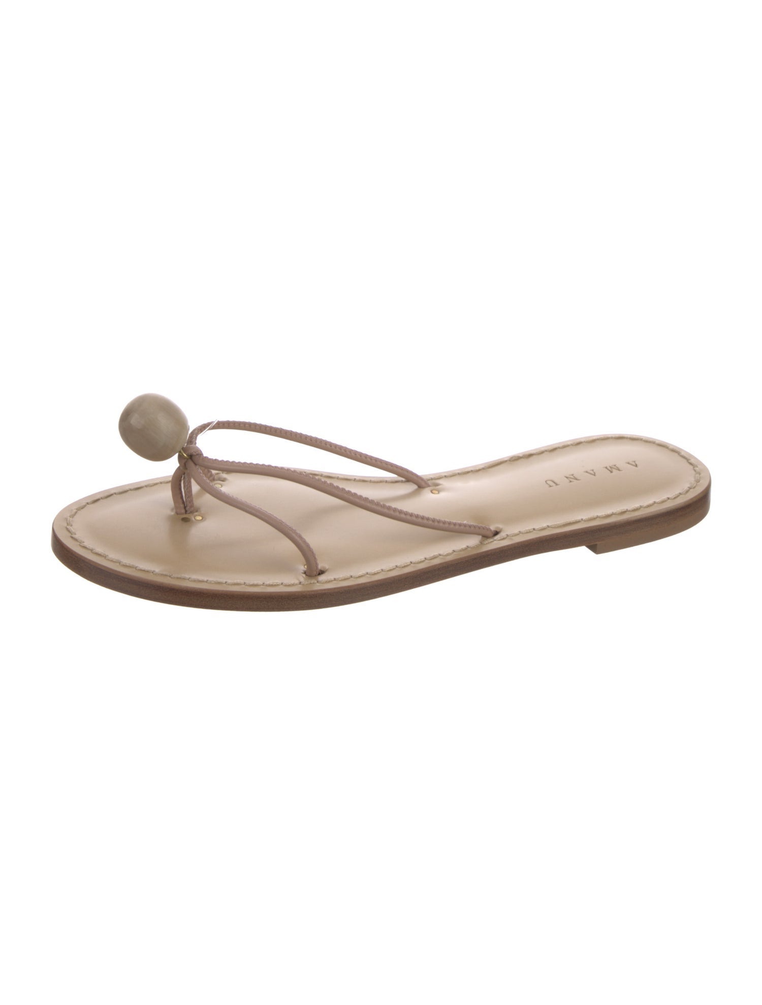 Amanu Leather Slides w/ Tags