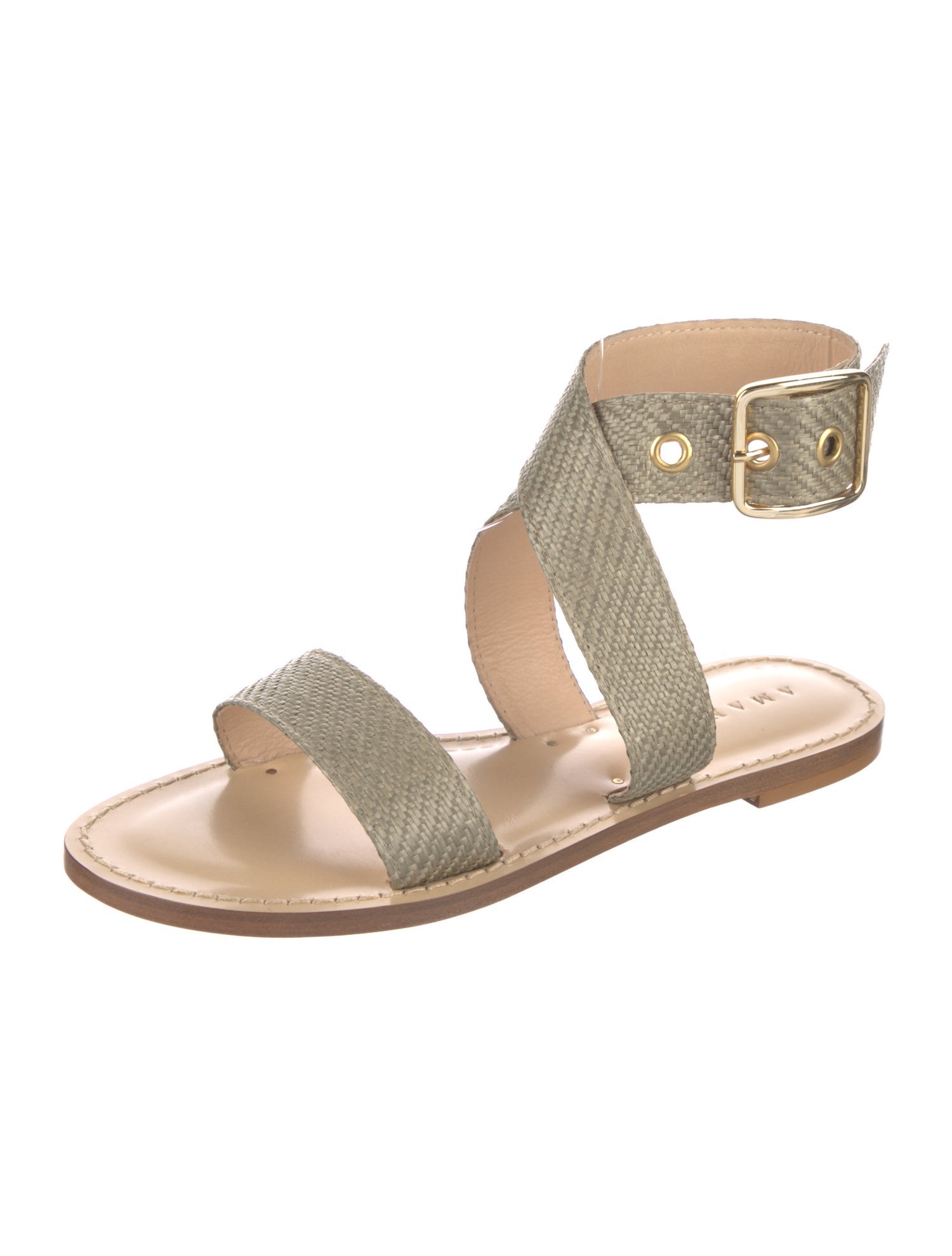 Amanu Rattan Animal Print Gladiator Sandals w/ Tags