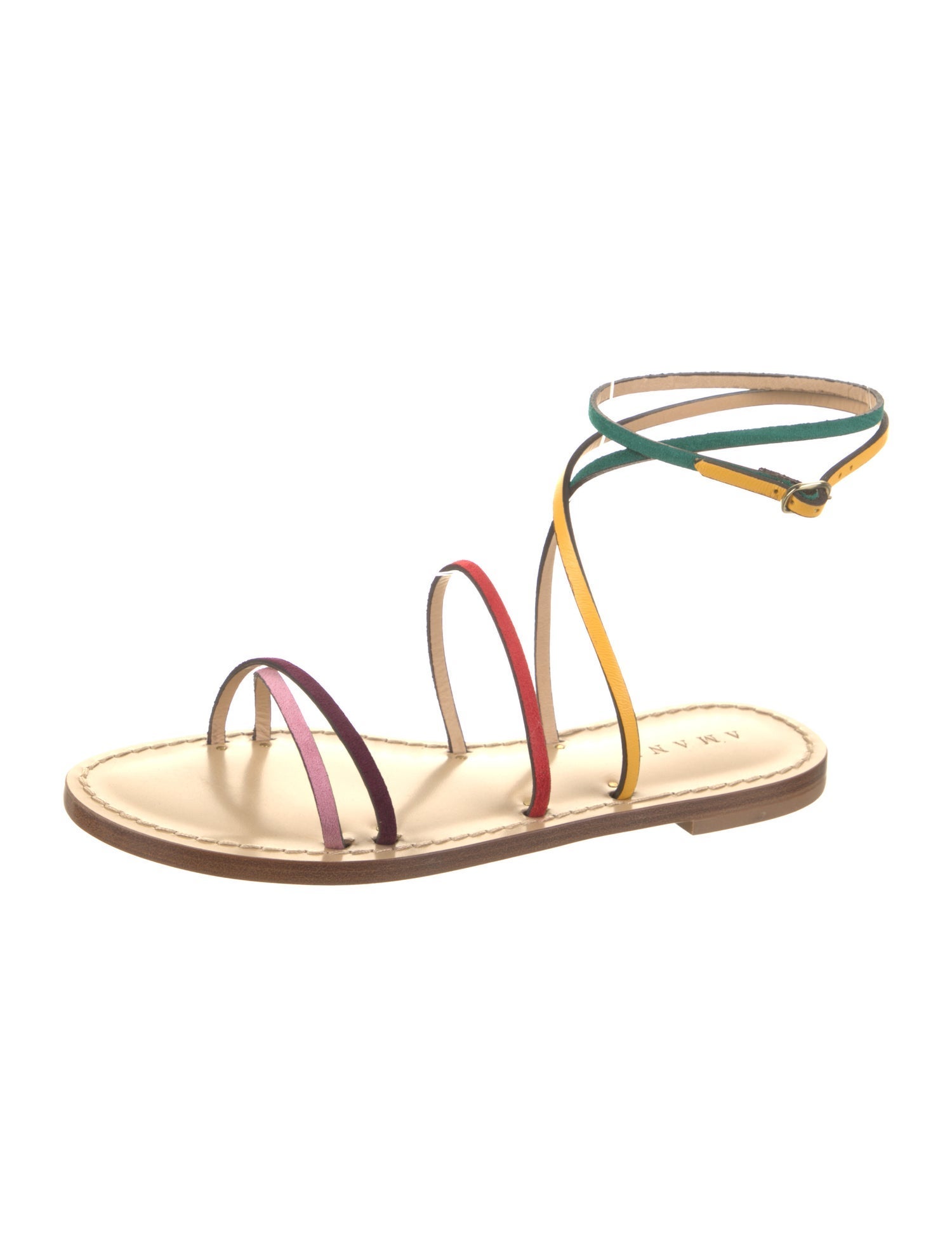 Amanu Suede Printed Gladiator Sandals w/ Tags