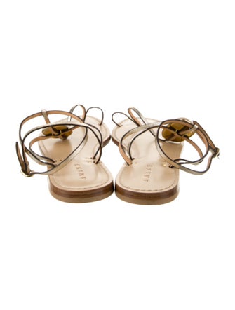 Amanu Leather T-Strap Sandals