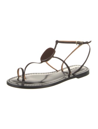 Amanu Leather T-Strap Sandals