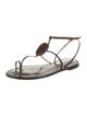Amanu Leather T-Strap Sandals