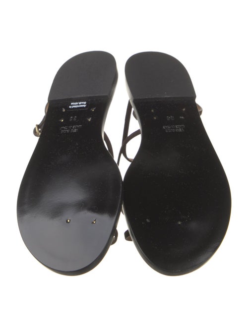 Amanu Leather T-Strap Sandals