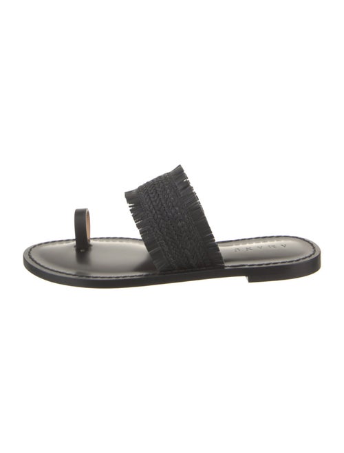 Amanu Leather Fringe Trim Accent Slides