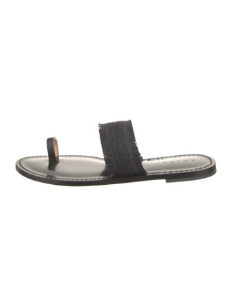 Amanu Leather Fringe Trim Accent Slides
