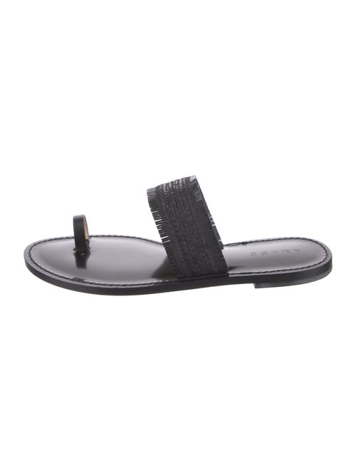 Amanu Leather Braided Accents Slides