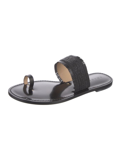 Amanu Leather Braided Accents Slides