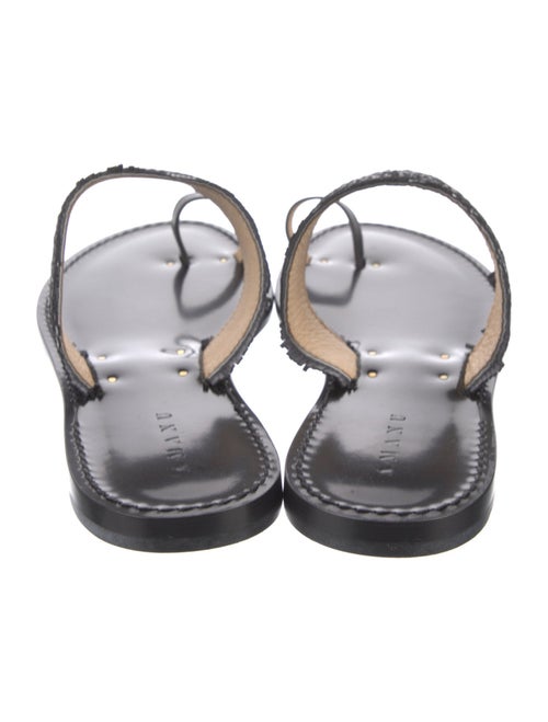 Amanu Leather Braided Accents Slides