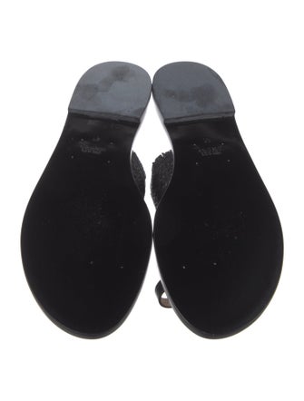 Amanu Leather Braided Accents Slides