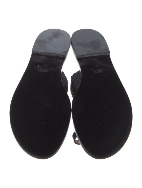 Amanu Leather Braided Accents Slides