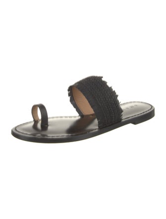 Amanu Leather Printed Slides