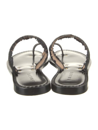 Amanu Leather Printed Slides