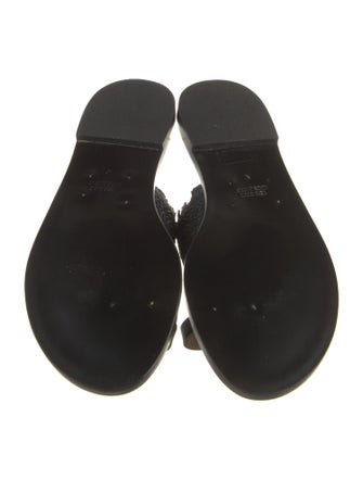 Amanu Leather Printed Slides