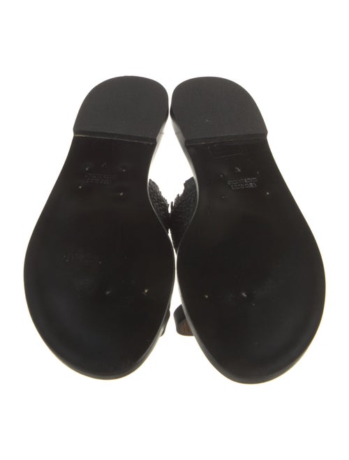 Amanu Leather Printed Slides