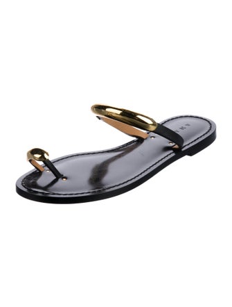 Amanu Leather Slides