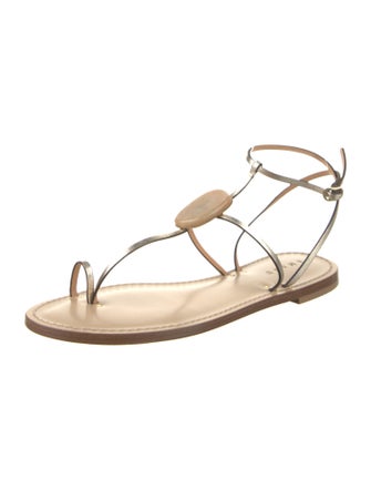 Amanu Leather T-Strap Sandals