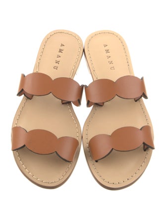 Amanu Leather Slides