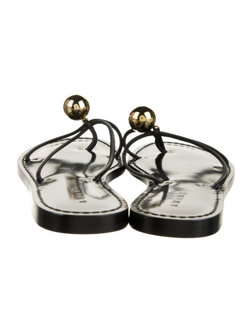 Amanu Patent Leather Studded Accents Slides