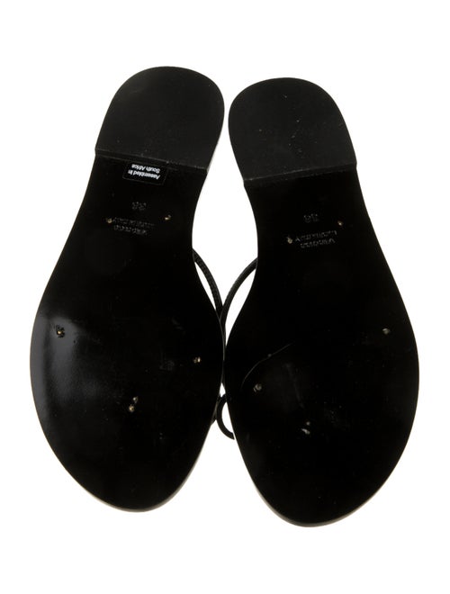 Amanu Patent Leather Studded Accents Slides