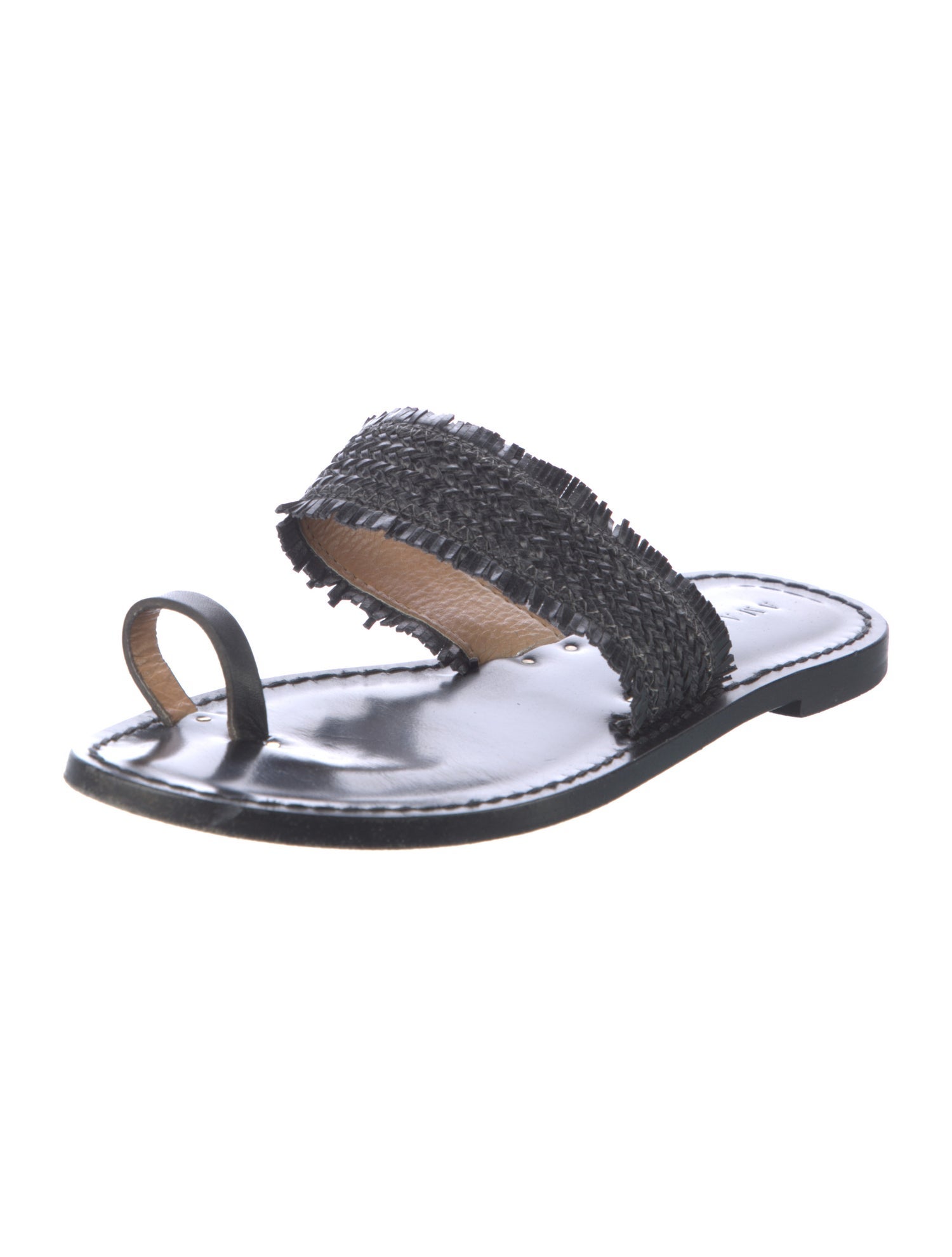 Amanu Leather Slides