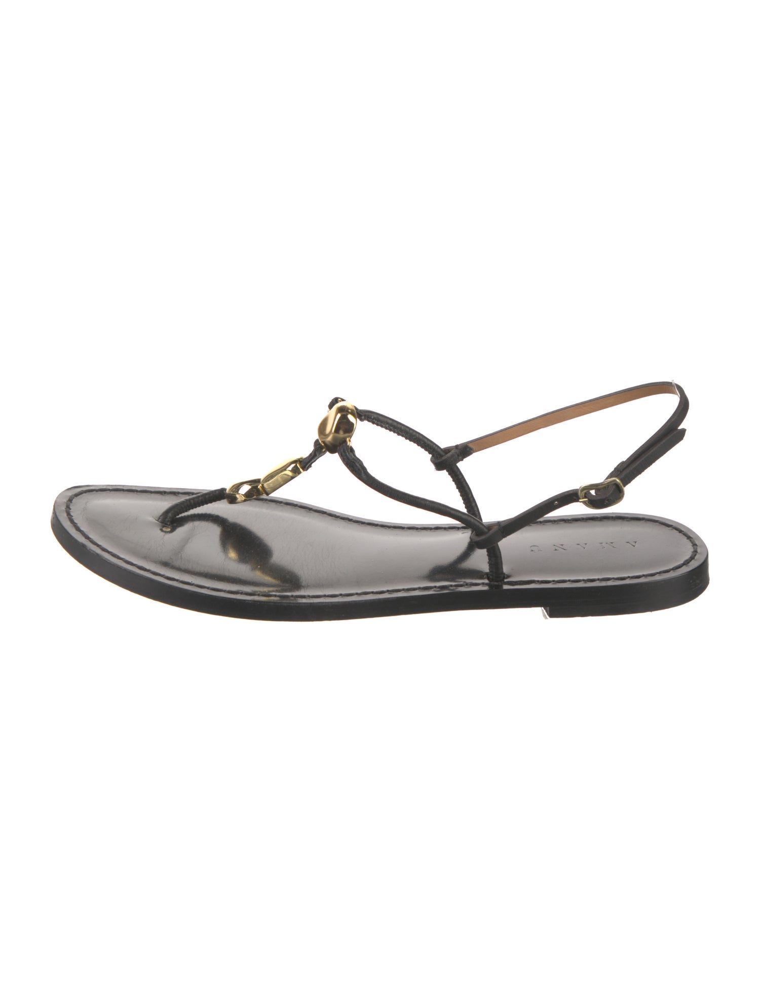 Amanu Leather T-Strap Sandals