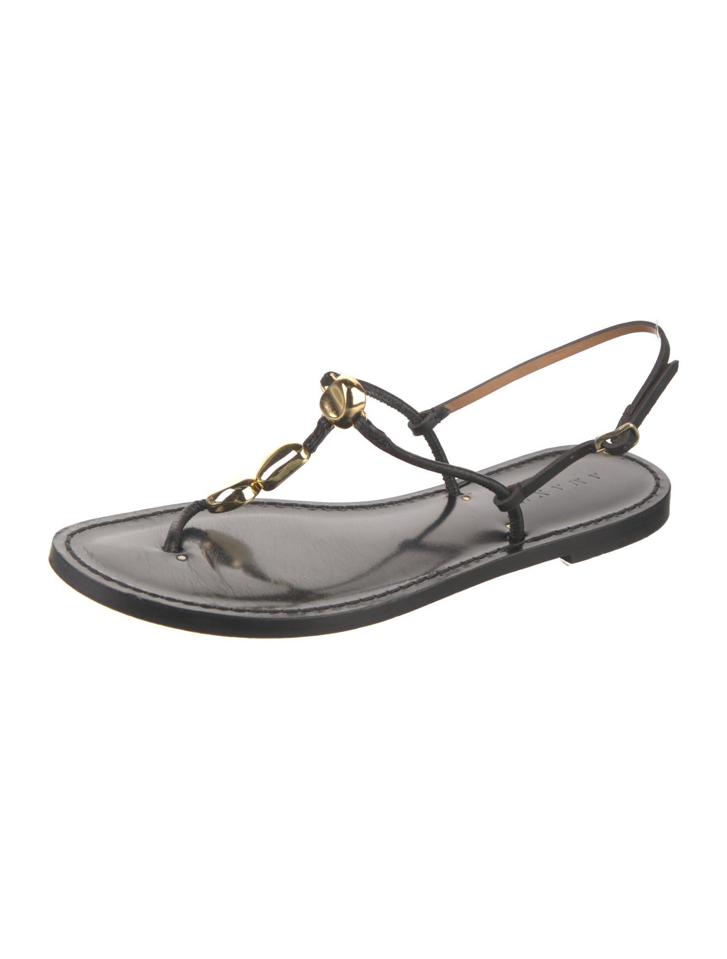 Amanu Leather T-Strap Sandals