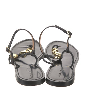 Amanu Leather T-Strap Sandals