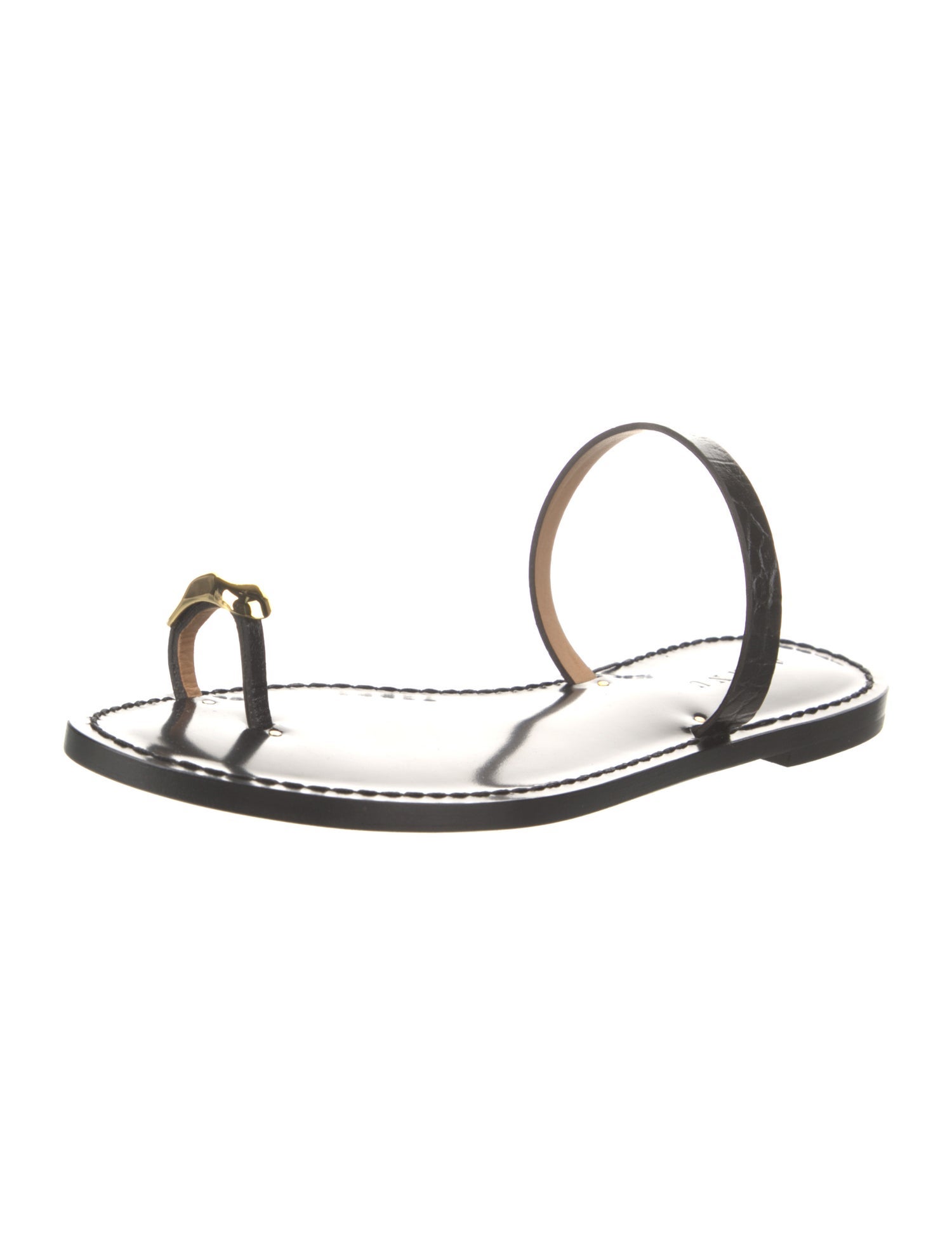 Amanu Patent Leather Slingback Sandals