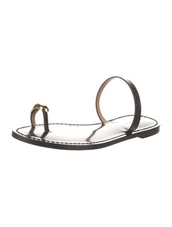 Amanu Patent Leather Slingback Sandals