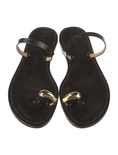 Amanu Patent Leather Slingback Sandals