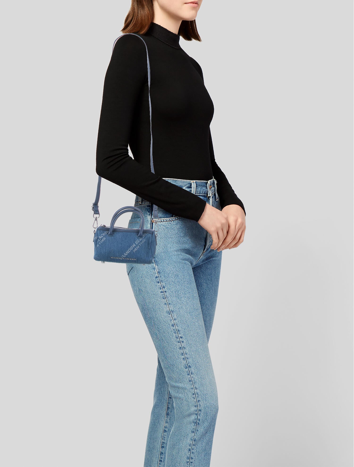 Brandon Blackwood Denim Cara Bag Blue Mini Bags, Handbags