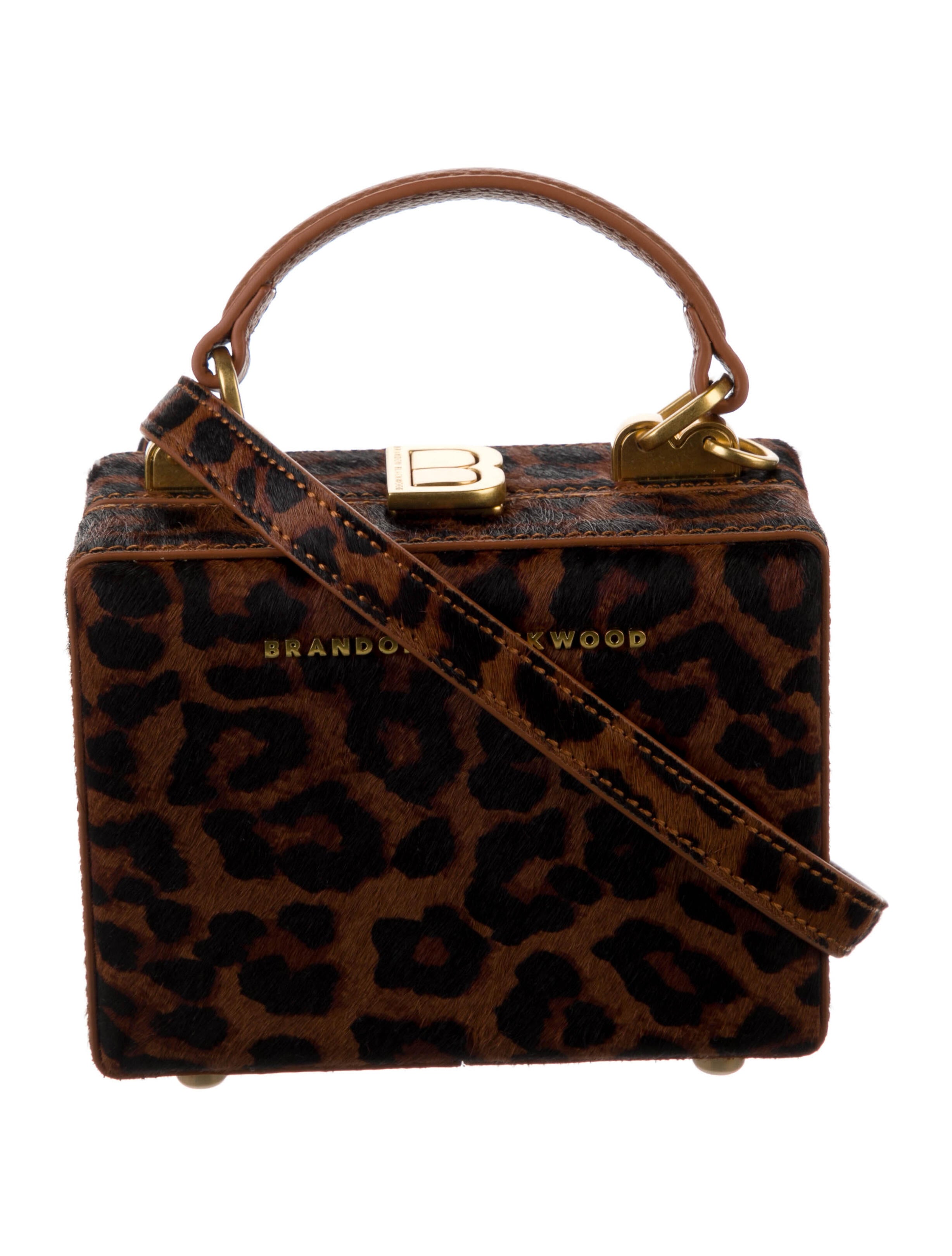 Brandon Blackwood Ponyhair Leopard Kendrick Trunk w/ Tags - Brown