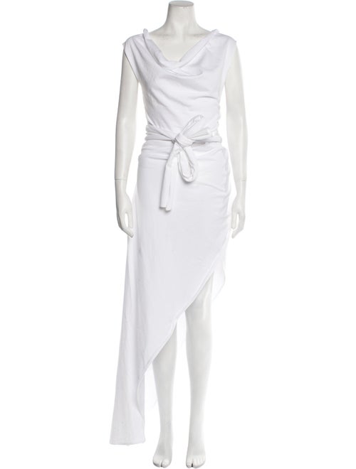 Brandon Blackwood Bateau Neckline Long Dress