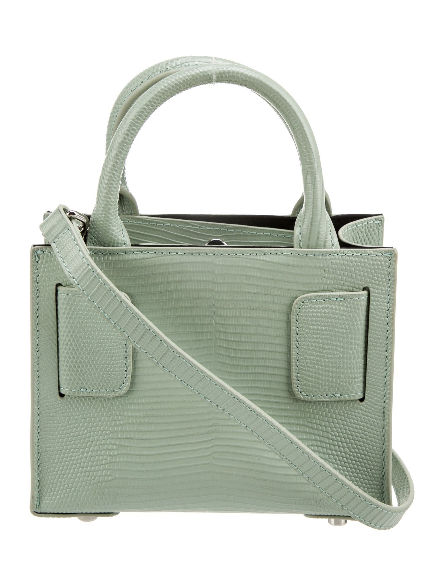 Brandon Blackwood Embossed Leather Top Handle Bag