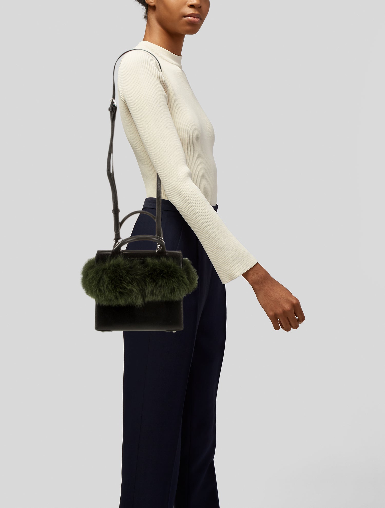 Brandon Blackwood Leather Top Handle Bag